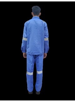 TAHA High-Visibility Reflective Petrol Blue Safety Suit - Durable and Protective for Workplace & Outdoor Use | Size-M  - Image 2