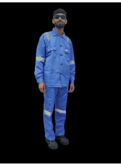 TAHA High-Visibility Reflective Petrol Blue Safety Suit - Durable and Protective for Workplace & Outdoor Use | Size-M  - Image 4
