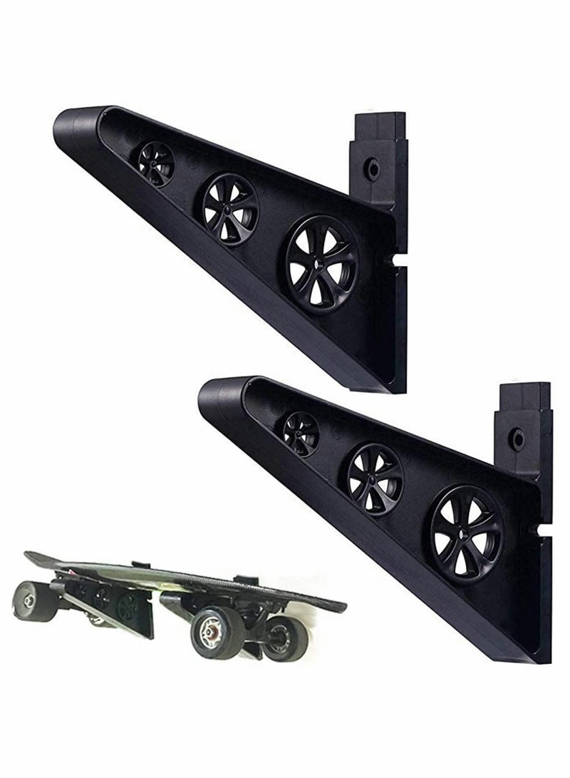 Premium Skateboard Wall Hanger Rack, 2 Pcs Display Storage Stand for Ski and Skateboards - Image 1