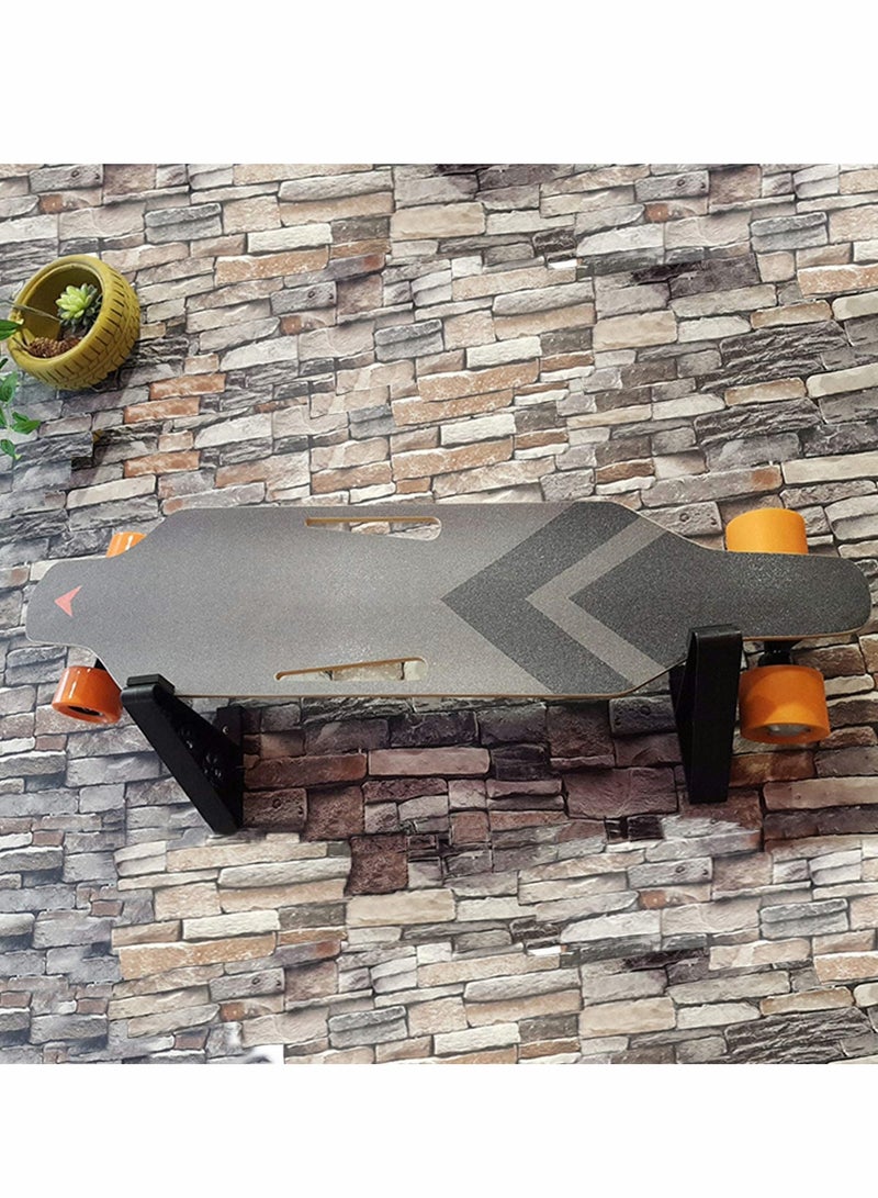 Premium Skateboard Wall Hanger Rack, 2 Pcs Display Storage Stand for Ski and Skateboards - Image 3