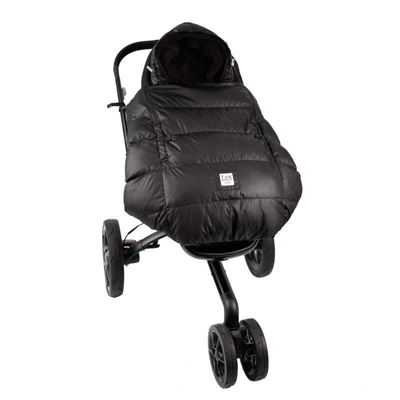7 A.M. 7AM Enfant Baby Carrier Cover - K-Poncho Universal Winter Ultra Soft Plush Lining, Multifunction Stroller & Car Seat Blanket Cover, Water Repellent Bunting Bag for Cold Weather | 0-3T - Image 3