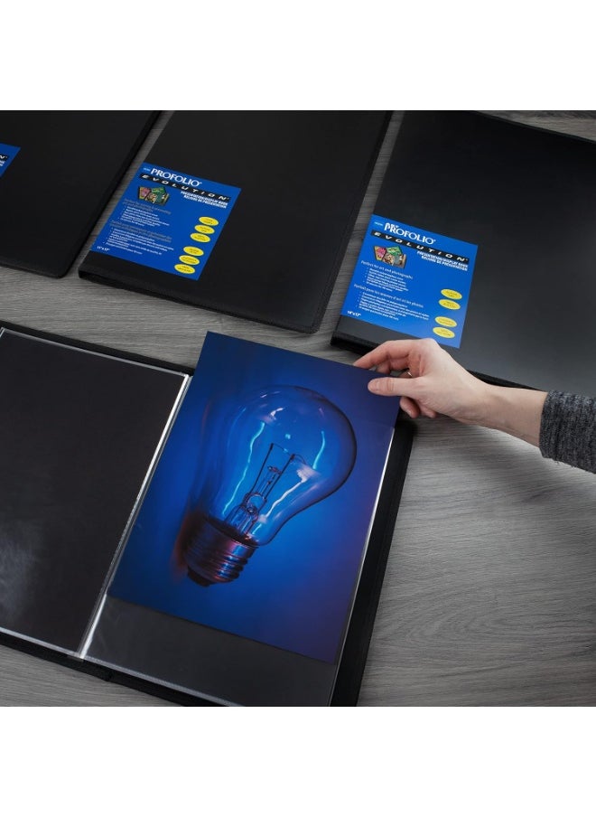 ITOYA Itoya ProFolio Evolution 5x7 Black Photo Album with 48 Pages - Small Photo Album 5x7 Art Portfolio Folder for Artwork - Picture Book Portfolio Binder - Presentation Binder  - Image 5
