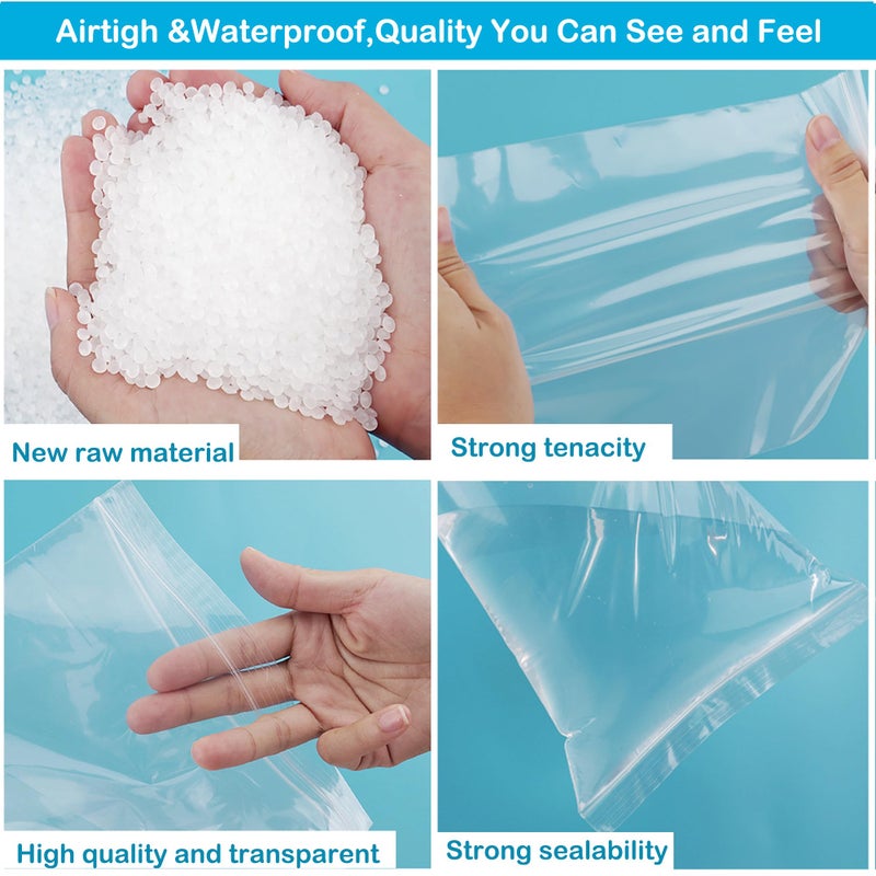 pikdmin 3''X 4'' (Pack of 100) 2 Mil Thick Clear Reclosable Small Zip Plastic Poly Bags With Resealable Lock Seal Zipper for Photo, Jewelry, Bakery, Treats, Travel, Storage, Packaging & Shipping - Image 4