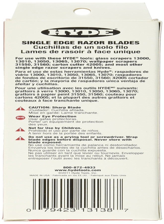 HYDE 13138 Single Edge Razor Blades, 50 Pack - Image 2