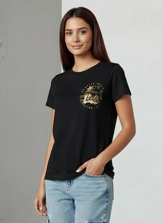 SP Characters Cotton T-shirt with Barbie Print