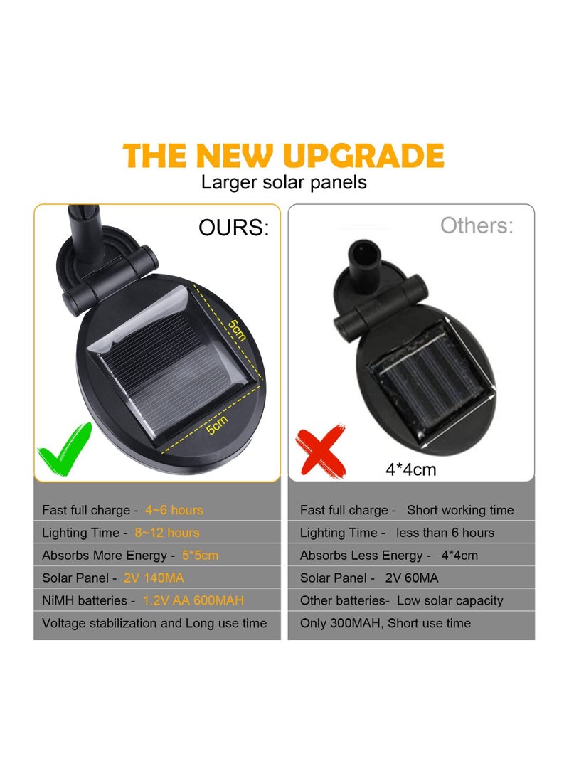 Solar Lights Outdoor Garden,  2Pack 6LED Solar Firefly Lights, Waterproof Swaying Solar Lights with 2 Modes, Solar Garden Decorative Lights Yard Patio Pathway Decoration, Warm White - Image 3