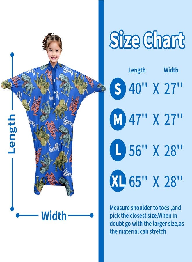 Polovillae Sensory Sock Full Body Sock Provides Deep Pressure Input Sensory Toys for Autistic Children, Small (40''LX27''W, Blue Dinosaur - Image 3