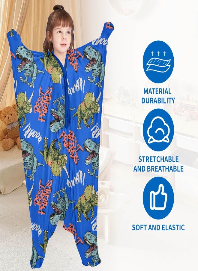 Polovillae Sensory Sock Full Body Sock Provides Deep Pressure Input Sensory Toys for Autistic Children, Small (40''LX27''W, Blue Dinosaur - Image 5