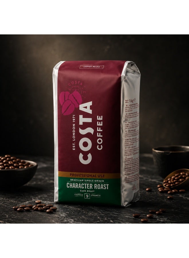 كوستا كاراكتر روست برازيلي حبوب قهوة 1 كجم - Image 3