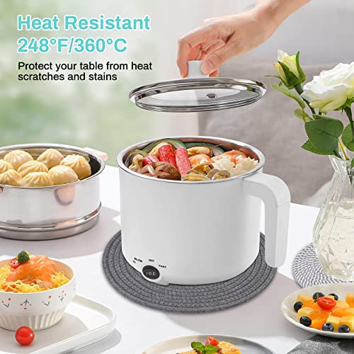 Billbotk Trivets for Hot Dishes, 6 Pieces Pot Holders for Kitchen, 100% Cotton Woven Hot Pads for Kitchen, Trivets for Kitchen Heat Resistant, 11.8 Inches and 7 Inches - Image 5