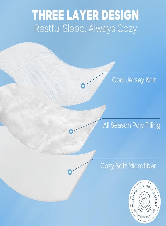 Sharper Image King Size Blanket Jersey Knit Ultra-Soft, Cooling Blanket Box Quilting, Microfiber Reverse, All Season & Lightweight King Summer Blanket Cozy T-Shirt Handfeel, King, White - Image 5