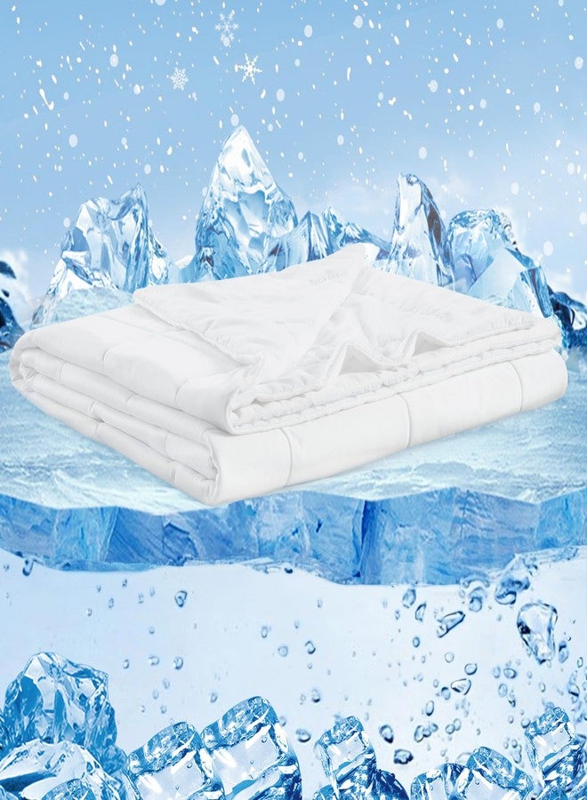 Sharper Image King Size Blanket Jersey Knit Ultra-Soft, Cooling Blanket Box Quilting, Microfiber Reverse, All Season & Lightweight King Summer Blanket Cozy T-Shirt Handfeel, King, White - Image 2