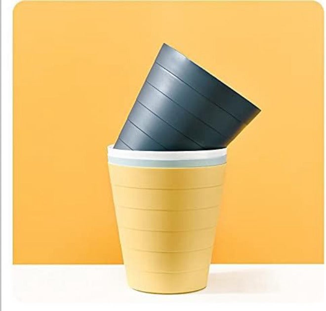 Wastepaper Basket 6L Small Waste Bin Plastic Home Office Table Trash Can Dustbin Basket Household Sundries Barrel Box Garbage Can (Color : Black) - Image 4