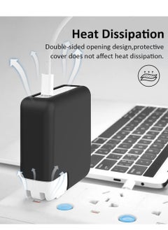 SYOSI Charger Case for Apple MacBook Pro, for M1 Max/M1 Pro 140w Power Adapter Black Silicone Case for Computer Charger Anti-drop Dust Case  - Image 5