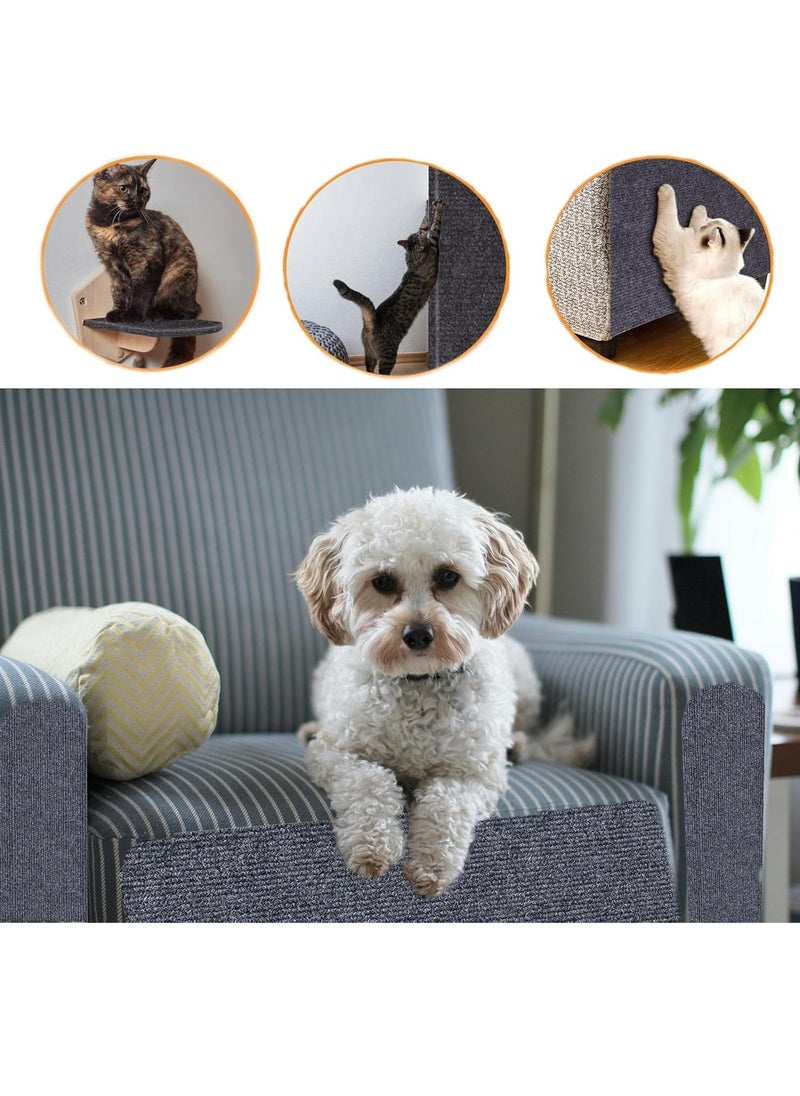 Generic - DIY Climbing Cat Scratcher, Cat Scratching Pad, Wall Mounted Cat Scratcher Mat, Cat Furniture Protectors, Trimmable Self-Adhesive Cat Scratching Carpet Rug, For Sofas, Walls (Dark Grey, 30x100cm) - Image 1