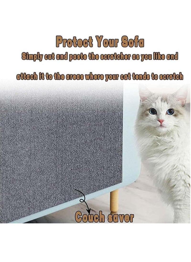 Generic - DIY Climbing Cat Scratcher, Cat Scratching Pad, Wall Mounted Cat Scratcher Mat, Cat Furniture Protectors, Trimmable Self-Adhesive Cat Scratching Carpet Rug, For Sofas, Walls (Dark Grey, 30x100cm) - Image 1