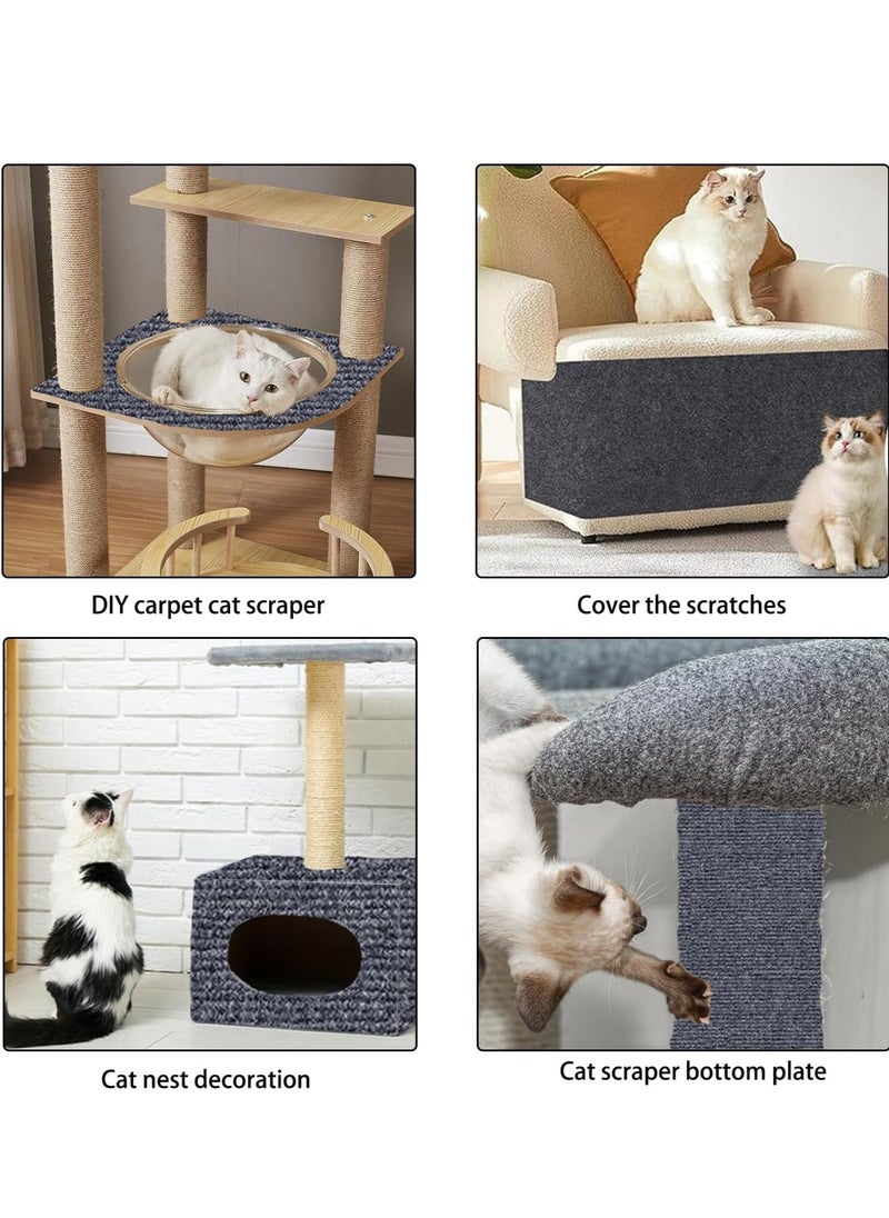 Generic - DIY Climbing Cat Scratcher, Cat Scratching Pad, Wall Mounted Cat Scratcher Mat, Cat Furniture Protectors, Trimmable Self-Adhesive Cat Scratching Carpet Rug, For Sofas, Walls (Dark Grey, 30x100cm) - Image 1