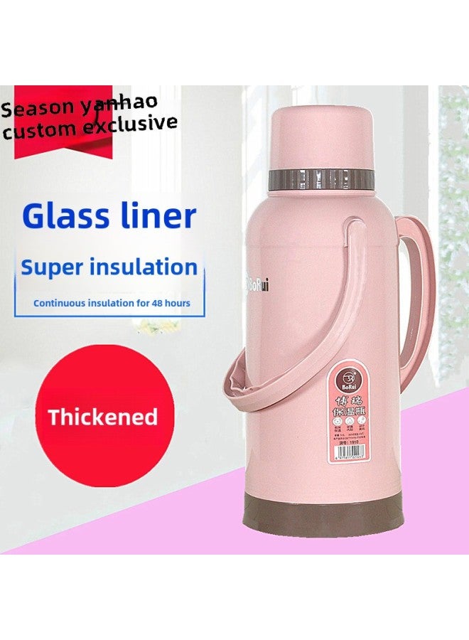Old-fashioned Thermos. Household Hot Water Thermos Student Thermos Bottle Shell Plastic Thermos Bottle Bottle Bottle-Color:[good As Water] Blue 3.2l-Capacity:Complete Set: Shell + [upgraded Red Bile] + Bottle Stopper + Tray