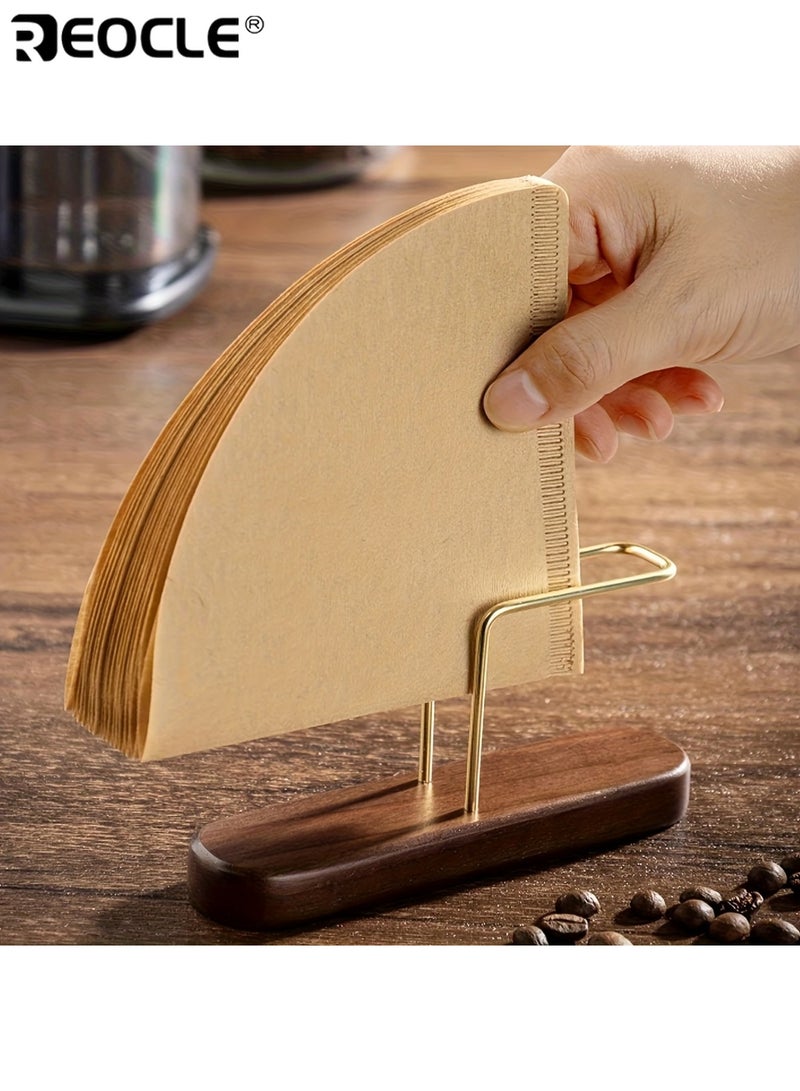 ريوكل حامل ورق فلتر القهوة مصنوع من الخشب الصلب بتصميم أنيق، يعمل كموزع ورق منظم، يسهل الوصول إليه، مثالي لتنظيم المكتب أو طاولة المطبخ، إضافة عملية وراقية لإكسسوارات القهوة - Image 5