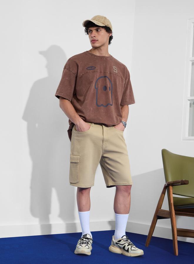 ذا سوليد ستور شورت كارجو دنيم سادة - Image 2