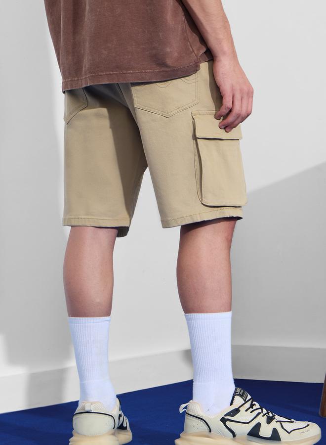 ذا سوليد ستور شورت كارجو دنيم سادة - Image 4