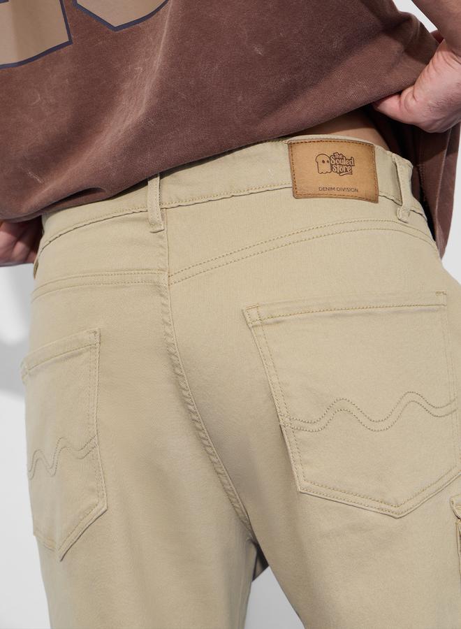 ذا سوليد ستور شورت كارجو دنيم سادة - Image 5