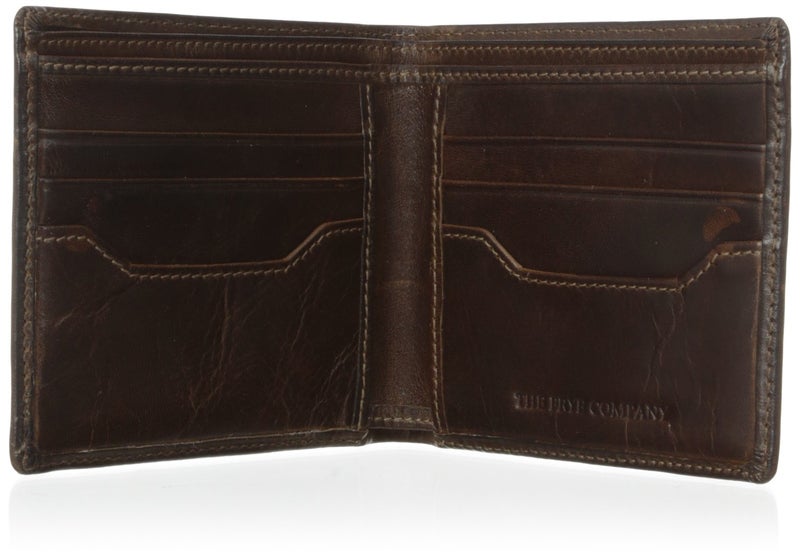Frye mens Logan Antique Pull Up Billfold Leather wallets, Dark Brown, One Size US - Image 4