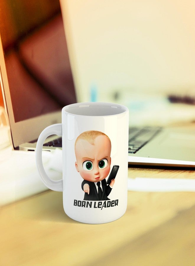 Gen7 Born to be Leader Coffee Mug | Boss Baby Printed Ceramic 350ml Mug | Perfect for Gifting | Unique & Cute Coffee Mug Gift | Quotes on Mug - Image 5