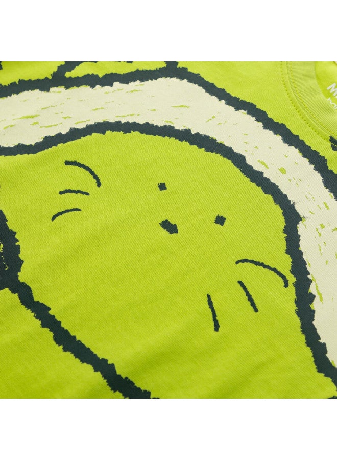 M.latin Malaoding Children's T-shirt Summer New Style Fun Brushstroke Print Short-sleeve T-shirt - Image 3