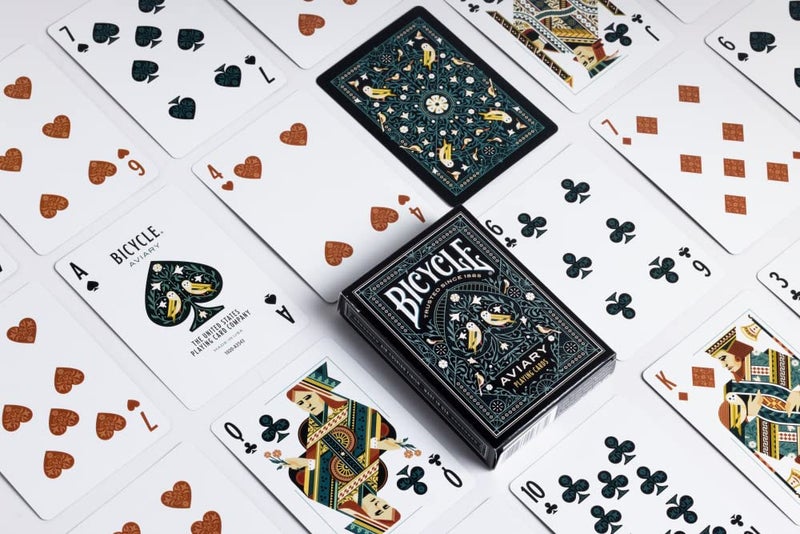 Bicycle Aviary Playing Cards, Teal - Image 3