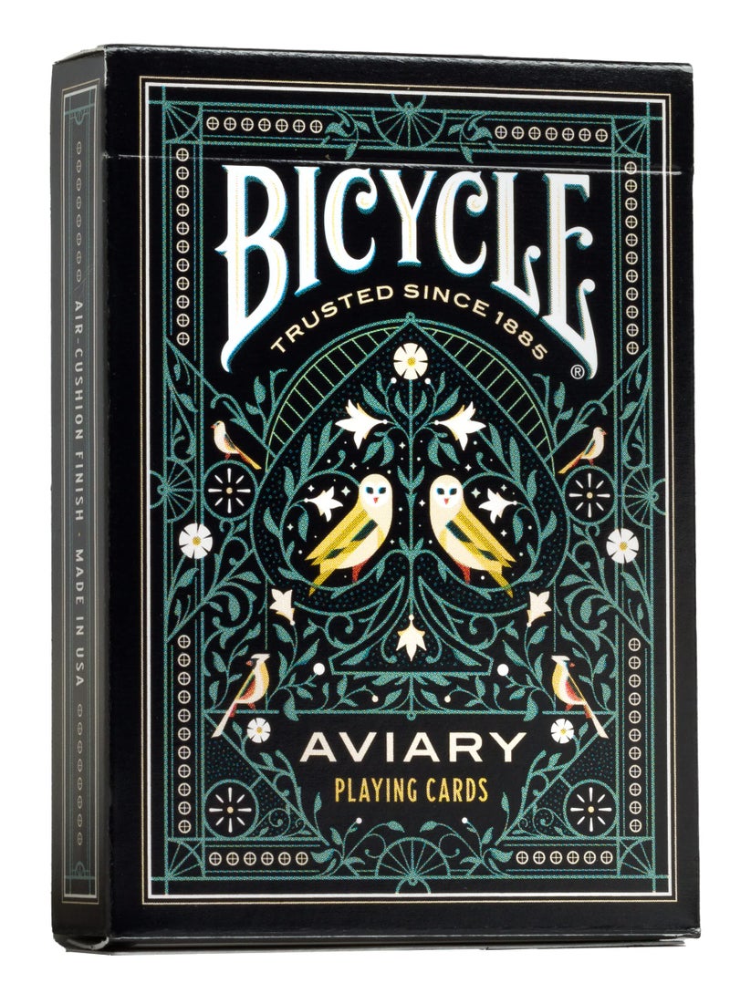 Bicycle Aviary Playing Cards, Teal - Image 1