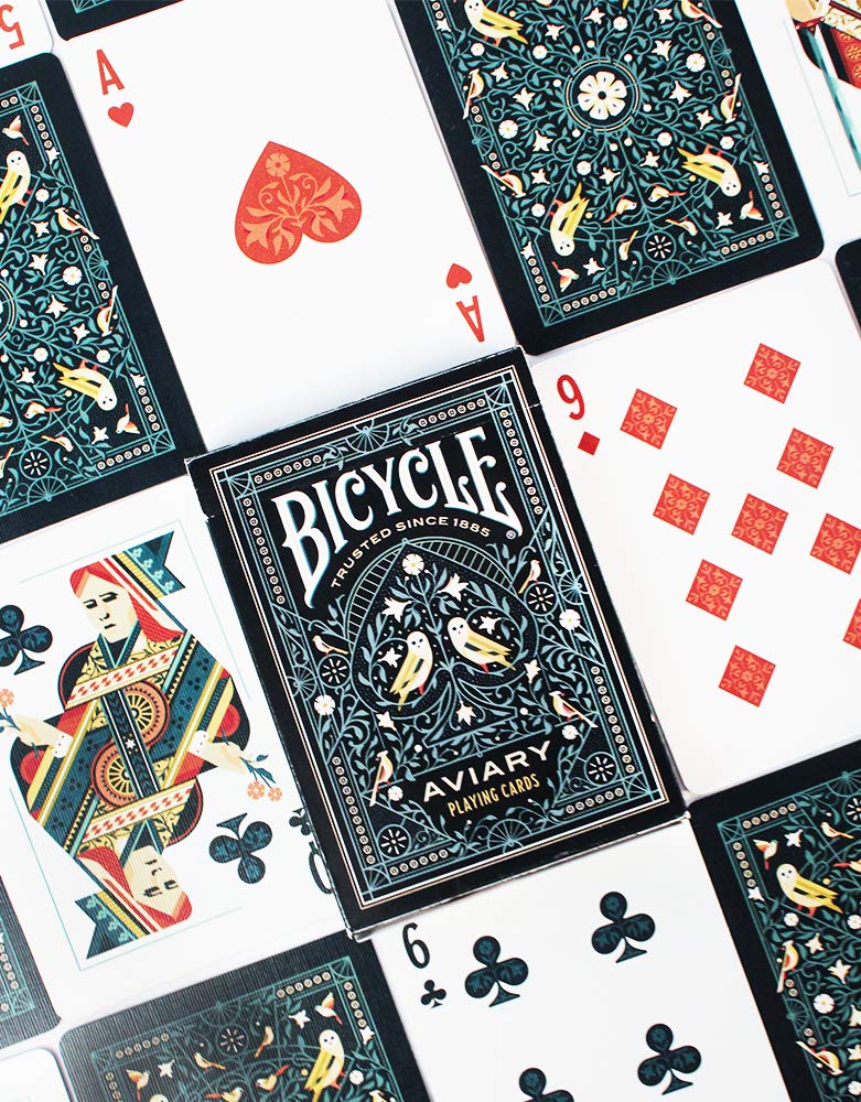 Bicycle Aviary Playing Cards, Teal - Image 5