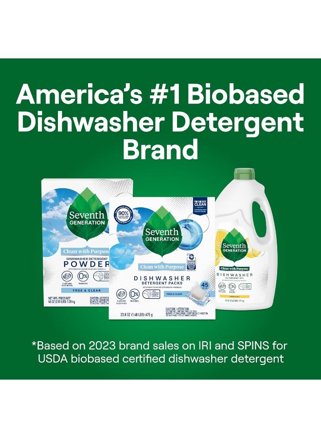 Seventh Generation Dishwasher Detergent Packs, Fragrance Free, 73 Count - Image 5