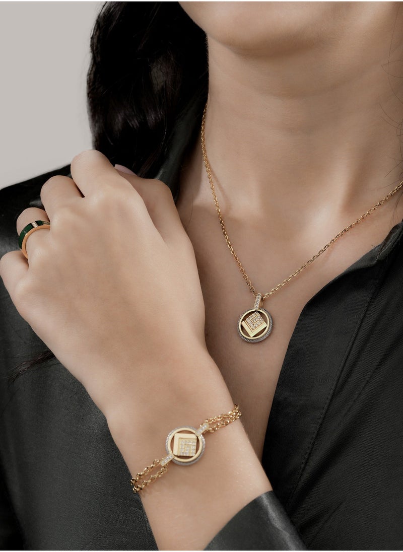 Guy Laroche Ambre Rose Gold Plated Necklace for Women - Image 4