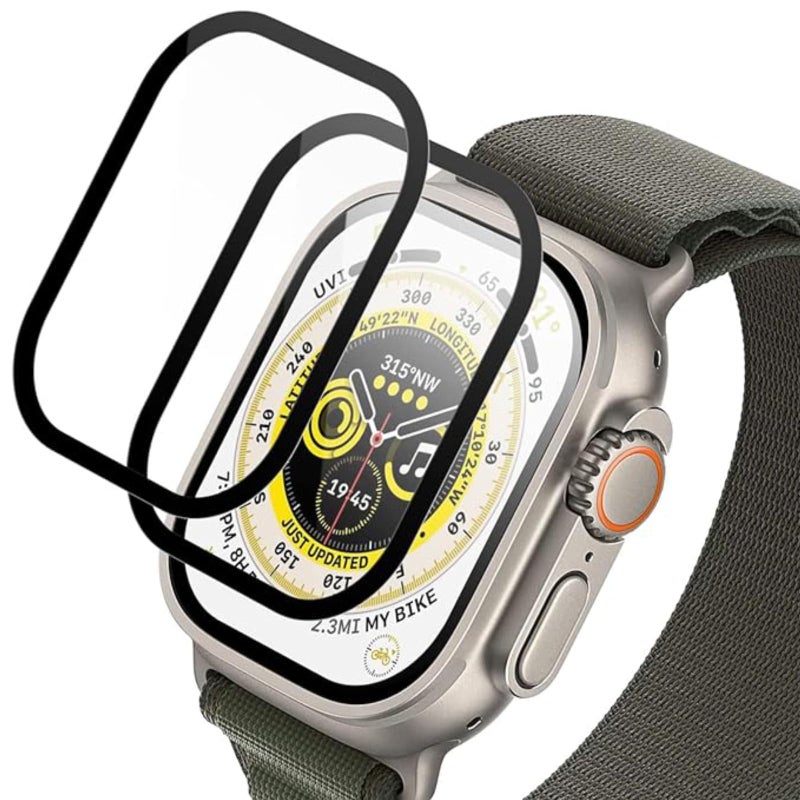 NESLIN Apple Watch Ultra 2/Ultra 49mm 2-Pack 3D Full Coverage Screen Protector, Bubble-Free, Waterproof, HD Clear - Image 2