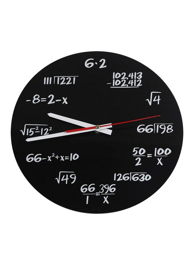 Hztyyier Creative Wall Clock E11Math Wall Clock Mathematical Formula Clock Modern Design Novelty Maths Equation Clock Home Decor Student Teacher Gift - Image 1