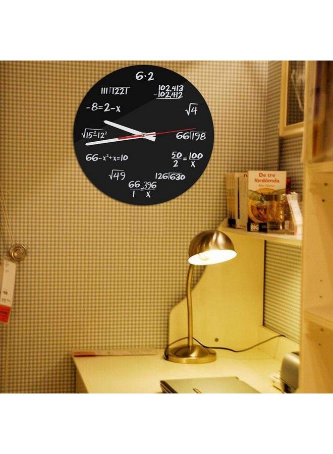 Hztyyier Creative Wall Clock E11Math Wall Clock Mathematical Formula Clock Modern Design Novelty Maths Equation Clock Home Decor Student Teacher Gift - Image 3