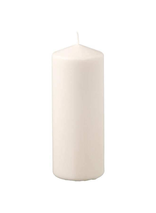 erorex Unscented Pillar Candle, Natural, 19 Cm - Image 1