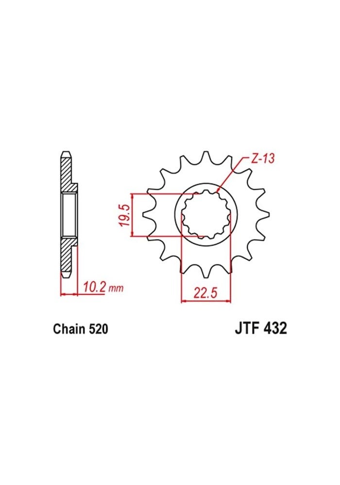 Wivplex 520 Motorcycle Front Sprocket for Suzuki - Image 2