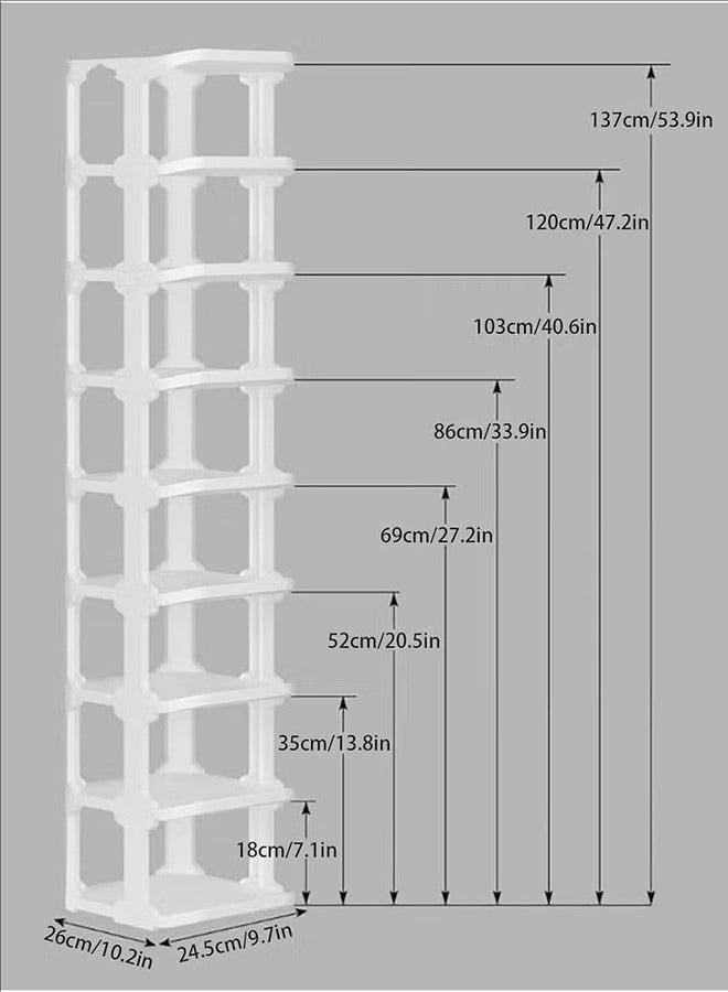 رف أحذية، رف أحذية بسيط متعدد الطبقات لتخزين الأحذية، رف أحذية عمودي بسيط لتخزين الأحذية في المنزل اقتصادي، رف أحذية عمودي لتخزين الأحذية في غرفة الإيجار في صالة نوم مشتركة صغيرة وبسيطة للاستخدام اليومي، لون أسود - Image 5