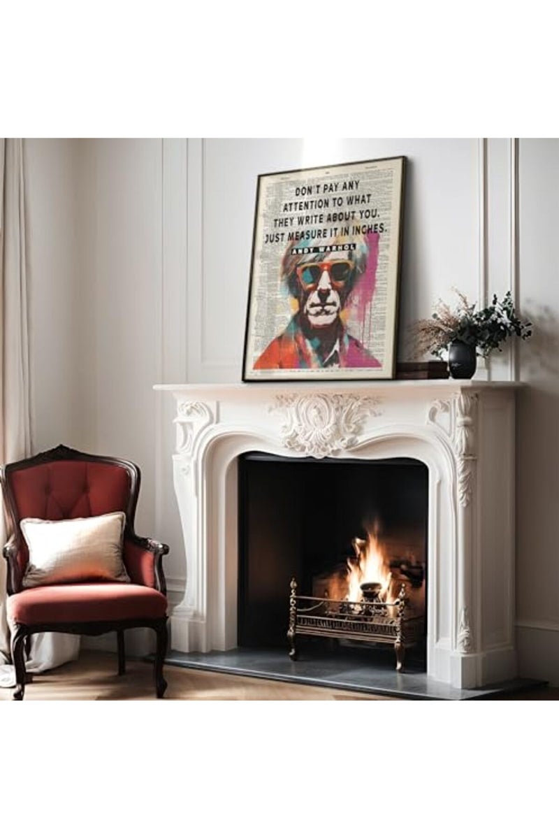 Poster Master Don't Pay Attention To What They Write About You Poster - Andy Warhol Print - Motivational Quotes Art - Gift for Him & Her - Funny Decor for Bedroom or Office - 8x10 UNFRAMED Wall Art - Image 5