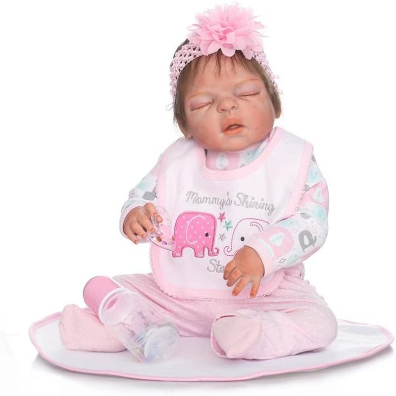 MAIHAO Reborn Baby Dolls Clothes for 17-22 Inch Newborn Baby Doll Girl  Baby Doll Clothes Outfit Accessories fit 17-22 Inch Baby Doll Girl (Elephant Pattern) - Image 5