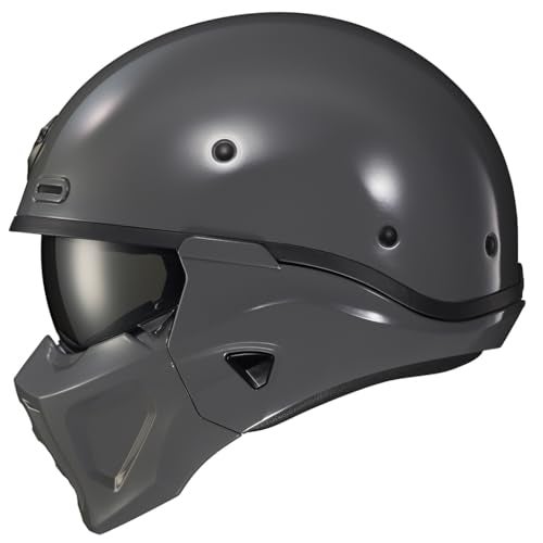ScorpionEXO Covert X Open Face Half Shell 34 Motorcycle Helmet Comm Ready Speaker Pockets DOT Solid Grey 2XLarge - Image 1