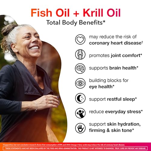 MegaRed Omega3 Blend Total Body Refresh 500mg Softgels 65 Count in a Bottle Easily Absorbed Krill Oil to Support Your Heart Joints Brain Eyes - Image 5