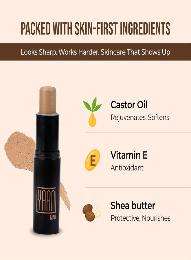 Yaan Man Yaanman Natural Concealer for Men (Medium Shade), 4.4g | Erase Dark Circles, Scars, Pigmentation| Perfection Stick For Perfect Skin, Medium Coverage | With Shea Butter and Vitamin E, - Image 4