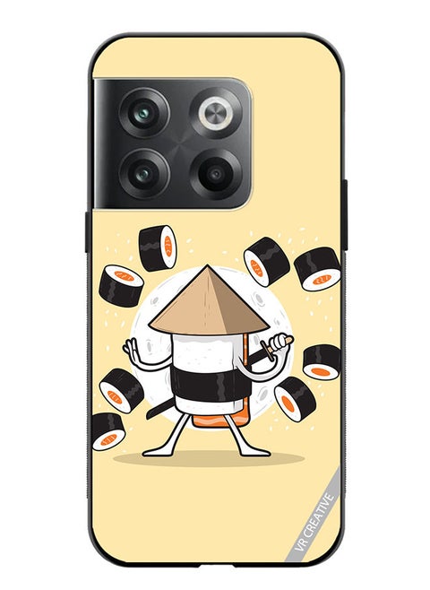 Protective Case Cover For OnePlus 10T Samurai Sushi Design Multicolour