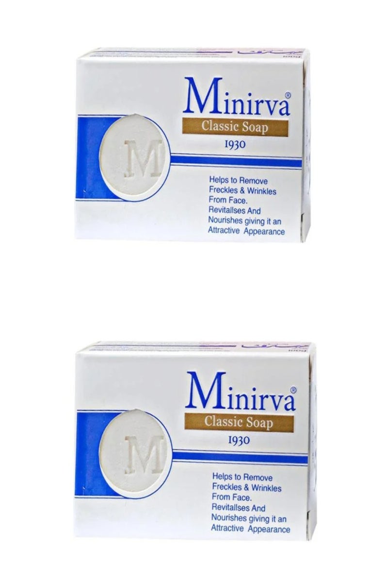 minirva Classic White Anti-Acne Soap - 100g, 2 pieces - Image 1