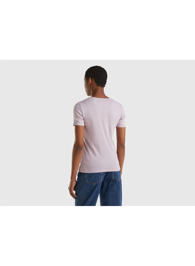 UNITED COLORS OF BENETTON T-Shirt In 100% Cotton With Glitter Print