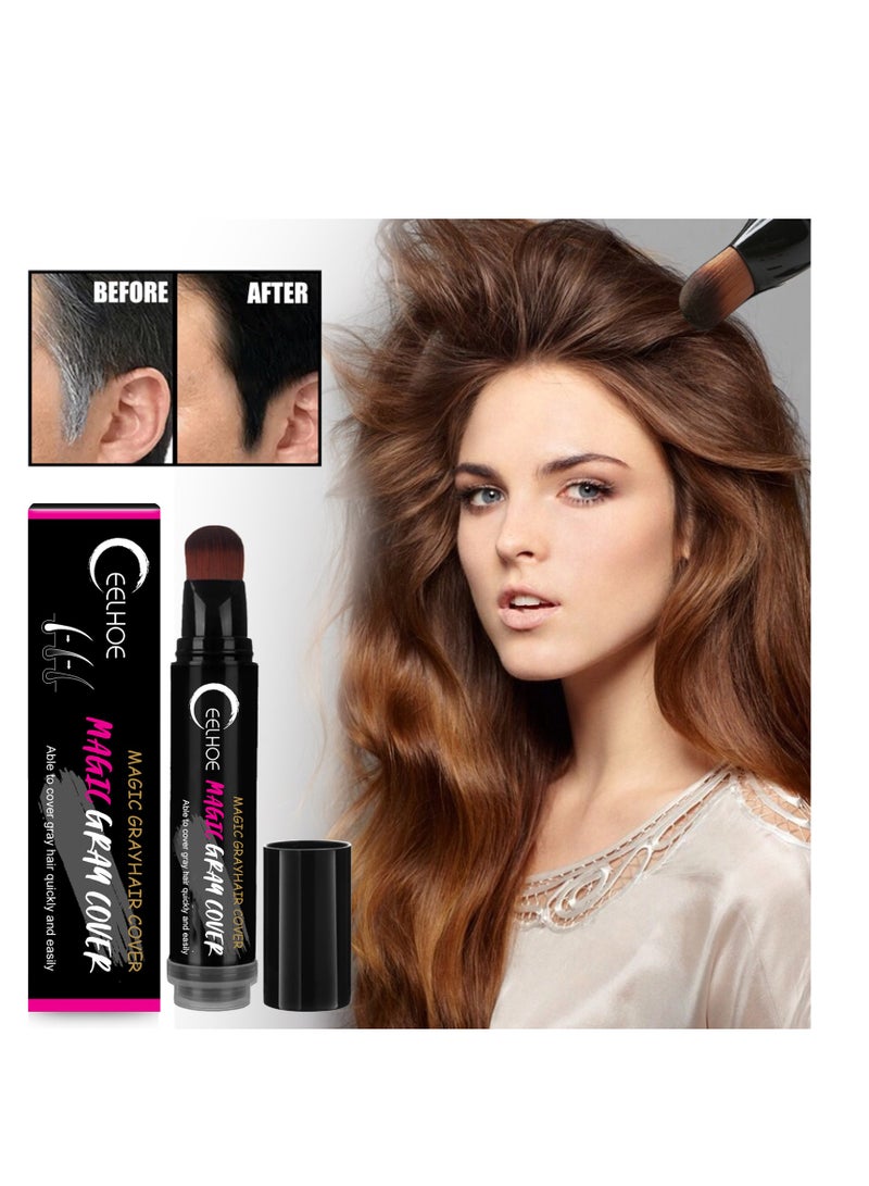 EELHOE 20ml disposable plant-based hair salon washable non-damaging hair replacement hair color black brown quick white hair covering stick - Image 2