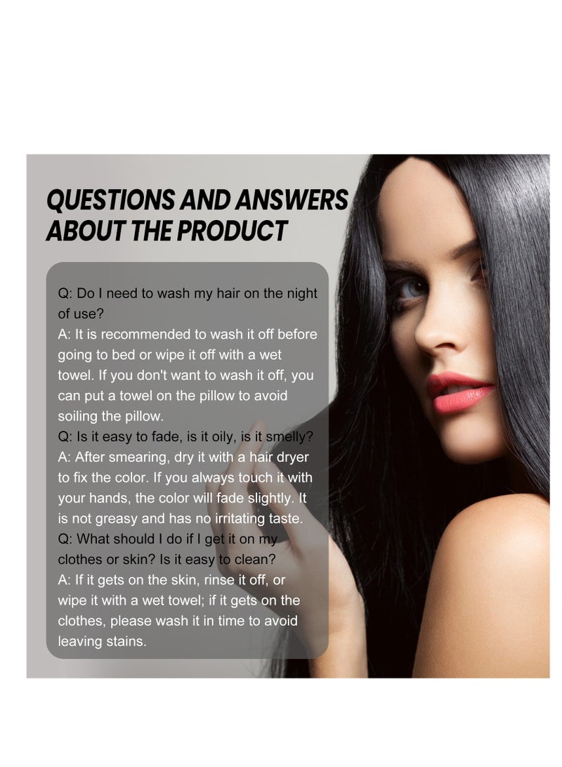 EELHOE 20ml disposable plant-based hair salon washable non-damaging hair replacement hair color black brown quick white hair covering stick - Image 3